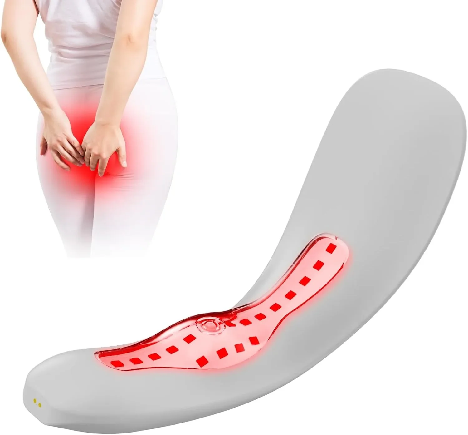 Portable Hemorrhoids Treatment Device Reusable Red Blue Light Therapy for Hemorrhoids Swelling Postpartum for Long Sitting Hour