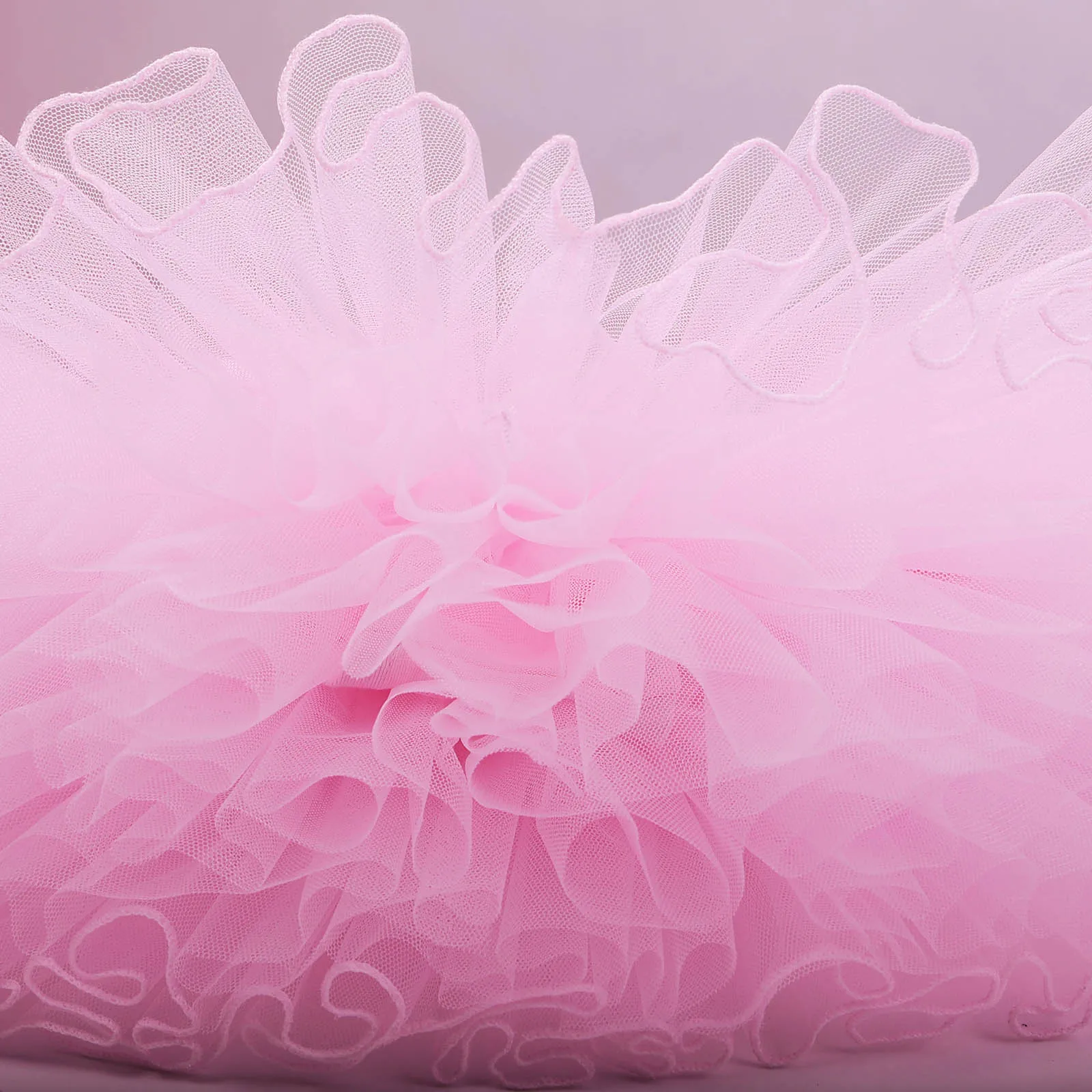 BAOHULU Girls Pink Lace Ballet Tutu Dress Ruffle Sleeve Rose Embroidery Dance Leotard for Girls Performance 3-8Y