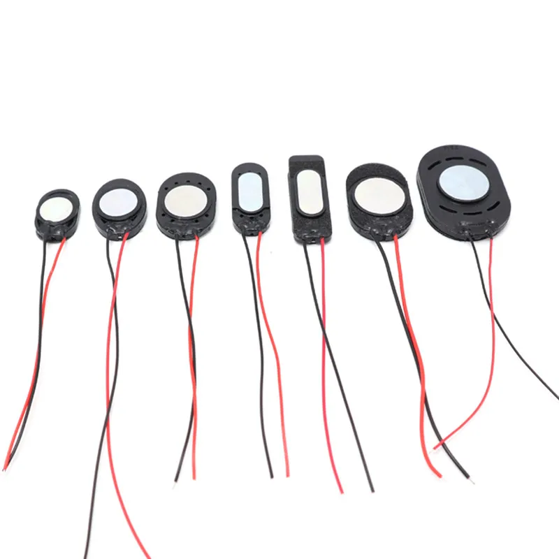 2pcs 8 Ohms 1 Watt Ultra-thin Horn Speaker 1W 8R Diameter 10mm 13mm 15mm 16mm 18mm 20mm 23mm 25mm 30mm two-line Loudspeaker