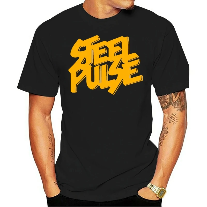 Steel Pulse Reggae Band Music Logo Shirt Black White Tshirt MenS Free Shipping Classic Custom Design Tee Shirt