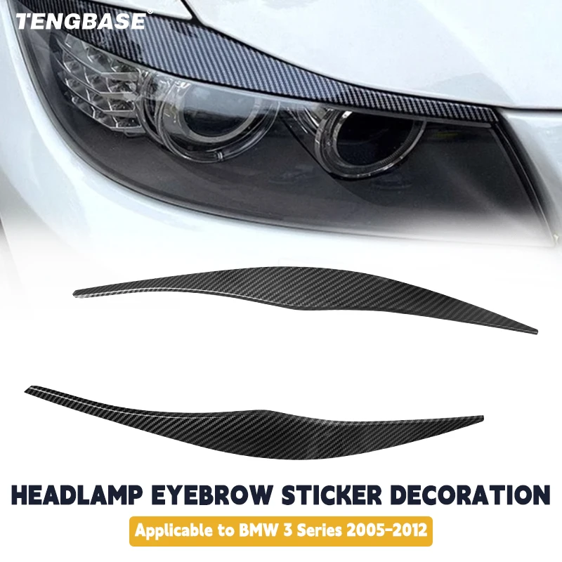

ABS Black Headlight Eyebrows Eyelid for BMW 3 Series E90 E91 2005 2006 2007 2008 2009 2010 2011 Sedan / Touring Stickers