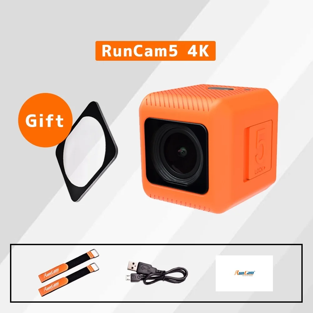 To Action Camera 4K 2.7K@60FPS RunCam 5 Orange Black RunCam5 Stabilizer Sport Drone RC Car for FPV EIS 128G Gopro Hero Session 5