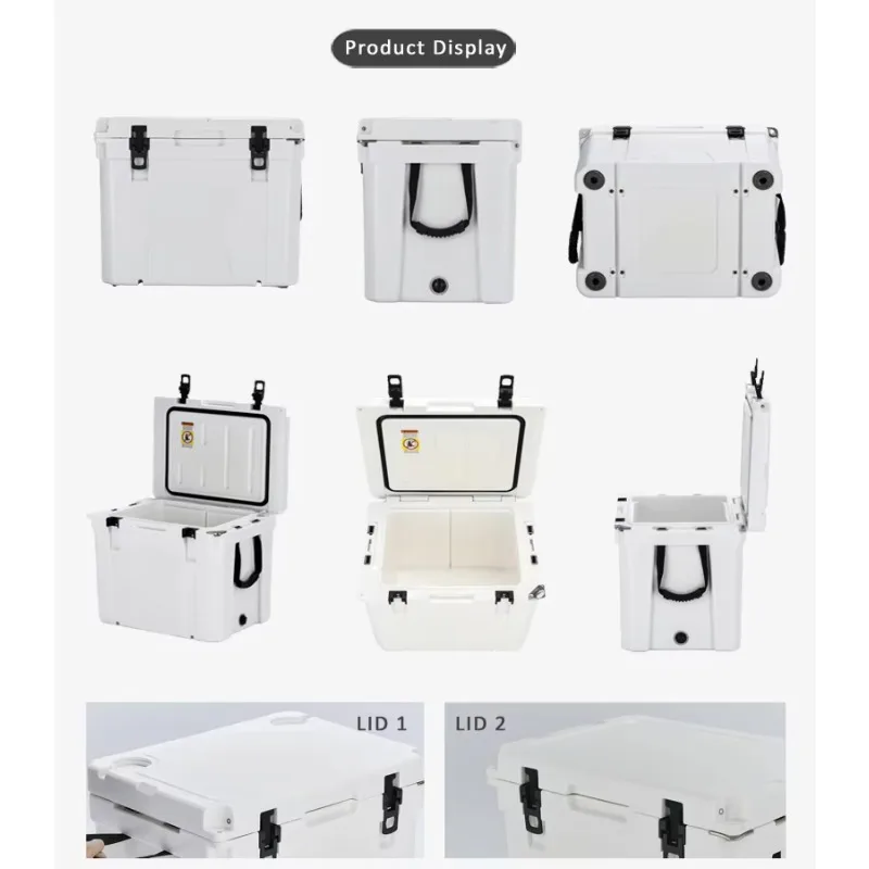 55QT Commercial Grade Rotomolded Hard Cooler Box with Wheel Option LLDPE Freezer for Outdoor Adventure Camping Beach view 5