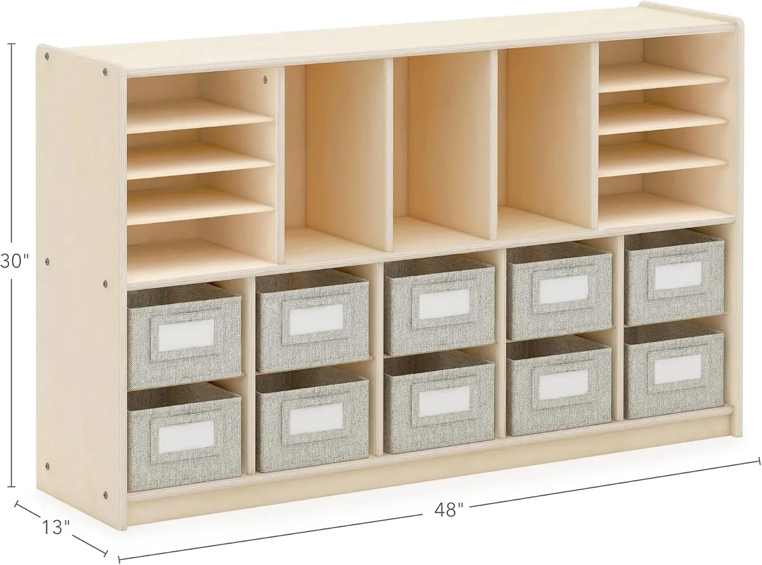 Multi-Functional Cube Storage Organizer or Bookcase, Wooden Cabinet for School and Home, Teacher's Book Cubby and Toy Shelf