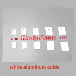 TO-3P/220/247 12/14/17/20*18/20/22/25*0.6/1mm Hole Aluminum Oxide Alumina Insulation Thermal Conductive Ceramic Pad Gasket Sheet