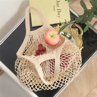 1Pc Portable Reusable Grocery Shopping Bag Mesh Mesh Bag Foldableable Grocery Bag Fruit and Vegetable Bag