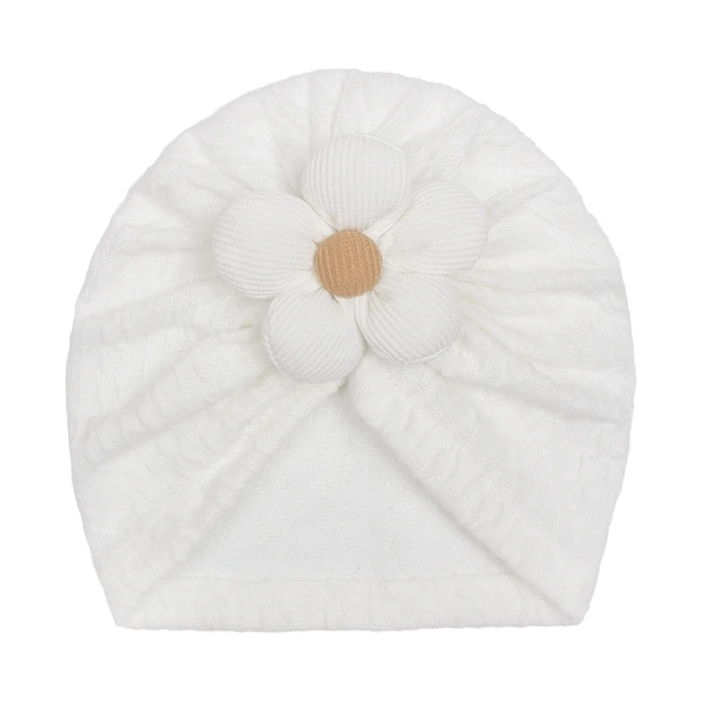 1PCS Antumn Winter Warm Flower Baby Girls Hat Newborn Beanie Kids Toddler Infant Turban Caps Hair Accessories Gifts