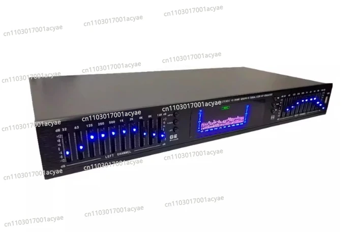 EQ665 10-Band x 2 Stereo Graphic Equalizer - 220V HiFi Home Audio Processor with Built-in Bluetooth, Treble/Mid/Bass Control