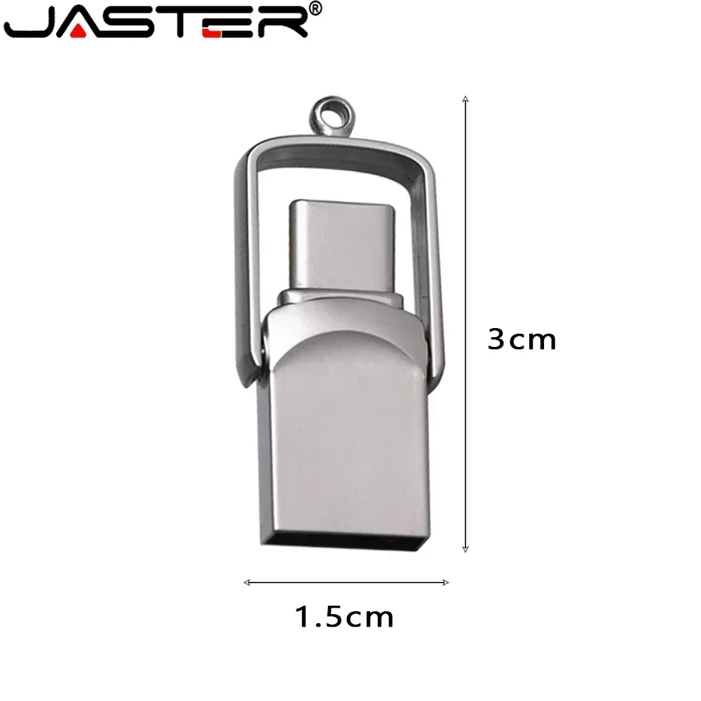 Portable Mini OTG For Mobile Phone USB 2.0 Flash Drive Free Custom Logo Pen Drive TYPE-C Memory Stick 64GB With Key Chain U Disk