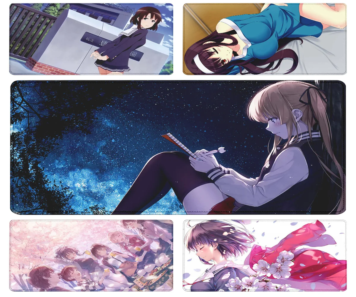 

Anime Saekano How to Raise a Boring Girlfriend Art Mouse Pad Computer Laptop teclado Mouse Mat Xxl Large Mousepad Gamers DeskMat