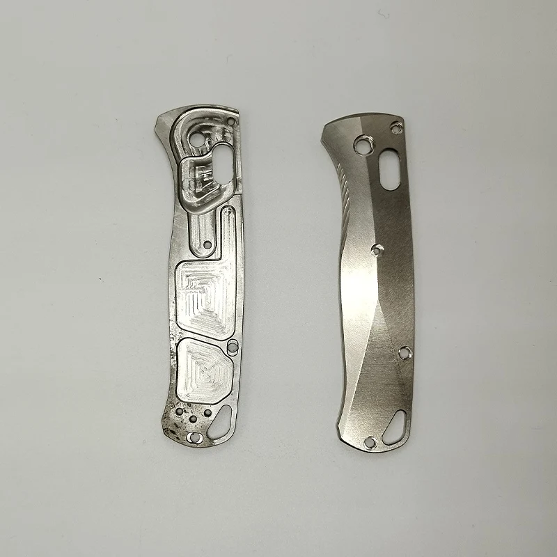 CNC مخصص سبائك التيتانيوم سكين قبضة مقبض الموازين ل حقيقية Benchmade Bugout 535 السكاكين DIY بها بنفسك صنع الملحقات جزء بقع