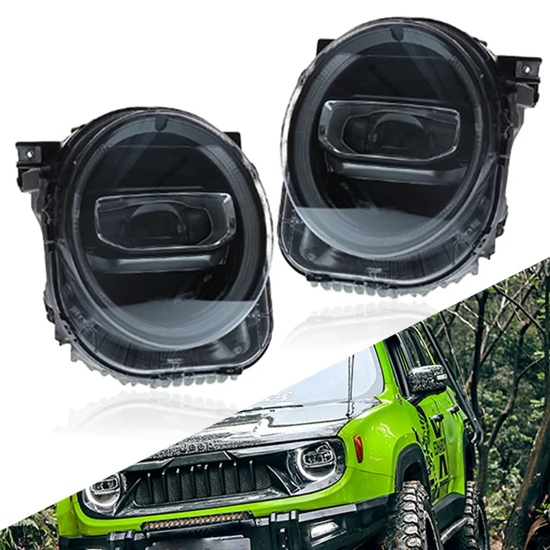 

Car LED Headlights for JEEP Renegade 2015-2021 Headlights Plug and Play with DRL Turning Signal Front Bumper LED Head Lights