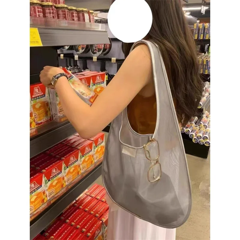 

Faionable Silver Commuter Women's Bag 2025 New Design Versatile oulder Tote Bag Brand Large Size Artificial Le...