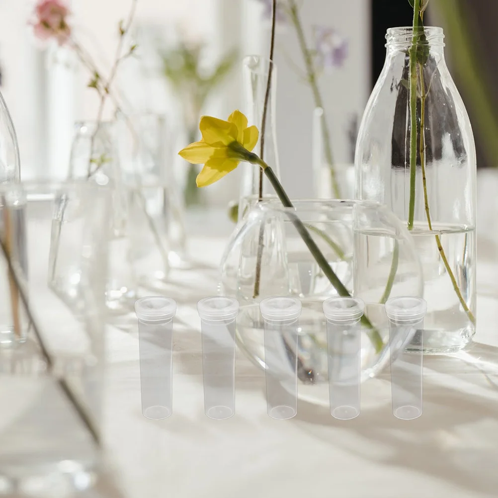 10 قطعة أنابيب المياه الأزهار البلاستيك كبير واحد الجذعية زهرة أنابيب قبعات مناسبة ل الكوبية عباد الشمس السحلية أنثوريوم الأزهار #1