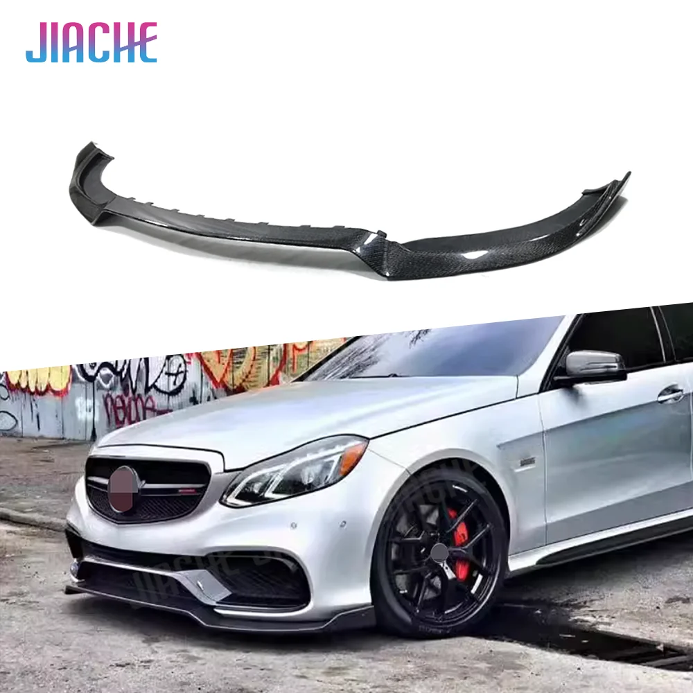 

Carbon Fiber Car Front Bumper Lip Spoiler for Benz E Class W212 E63 E260 E300 E400 AMG 2014 2015 2016 FRP Front Lip Guard