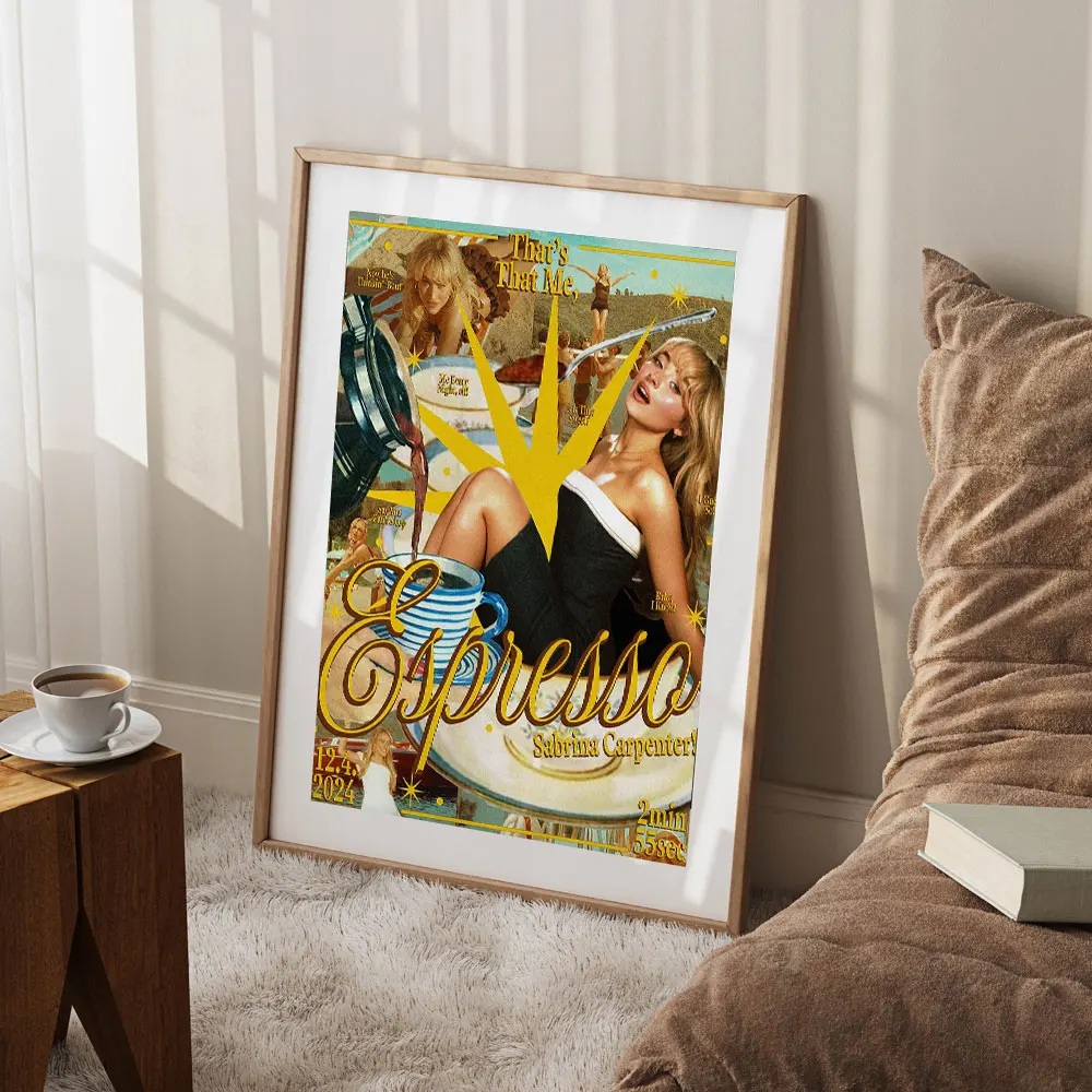1pc Sabrina Carpenter Poster Canvas Prints Home Office Wall Bedroom Living Room Kitchen Decoration Painting