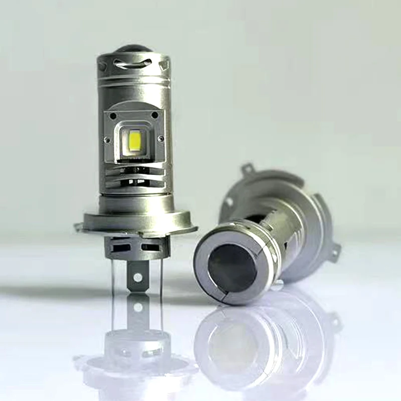 

H4 Motorcycle Light LED Mini Lens 1:1 Size Copy Plug And Play H4 LED Headlight Bulb Ultra Bright Hi/Lo120W 20000LM 6000K 12V