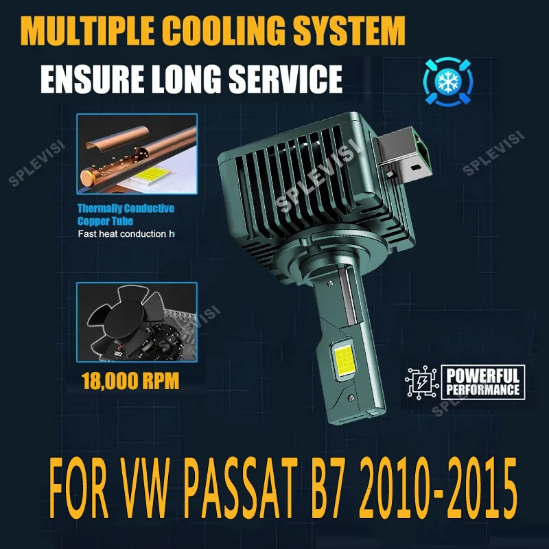 

Тихий охлаждающий вентилятор на 18 000 об/мин, долговечный 50000 часов 42403, автомобильные фары, светодиодные лампы для VW Passat B7 2010 2011 2012 2013 2014 2015