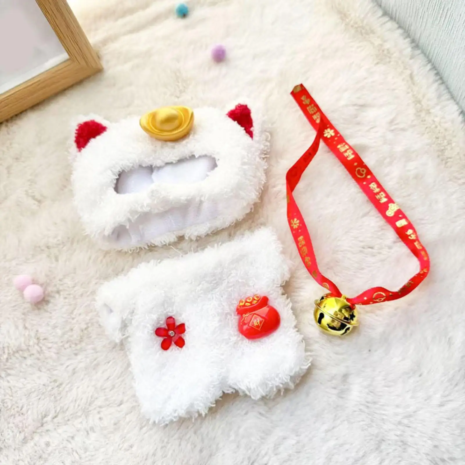 ตุ๊กตาเทศกาลเสื้อผ้าเครื่องแต่งกาย Photo Props ตกแต่งน่ารักสําหรับเด็ก Lion Dance ชุดจี้ชุดตุ๊กตาสําหรับตุ๊กตา 6.69 นิ้ว