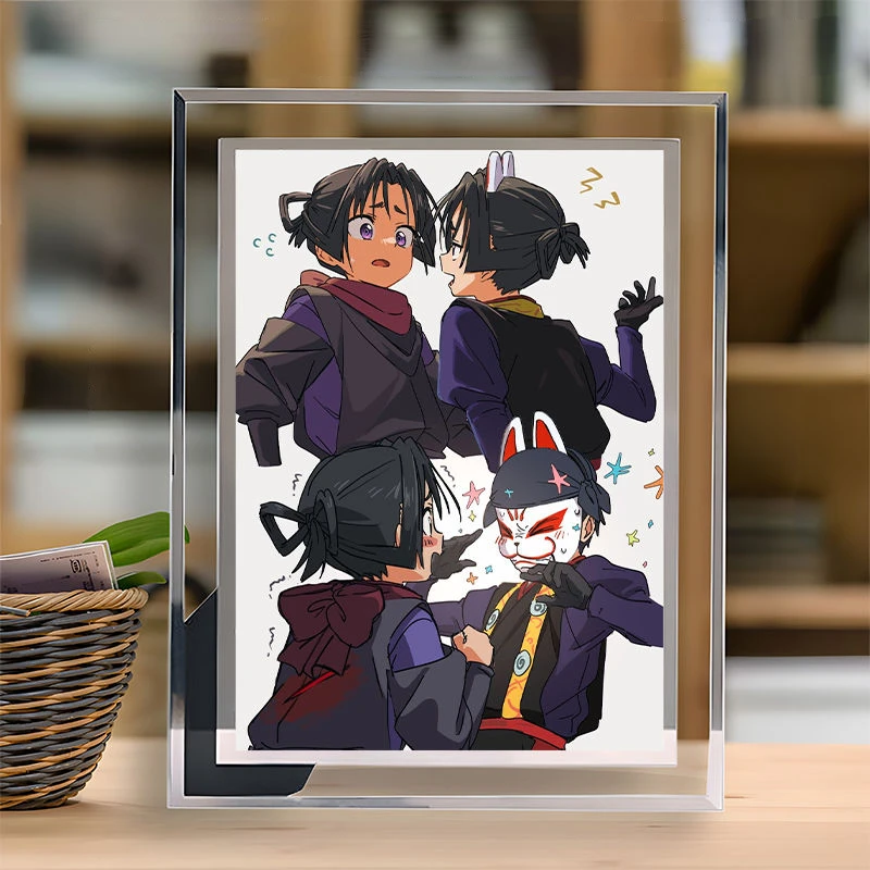 New Tokiyuki Crystal Photo Frame The Elusive Samurai Anime Peripherals Bedroom Bedhead Table Cute Originality Cartoon Decorate