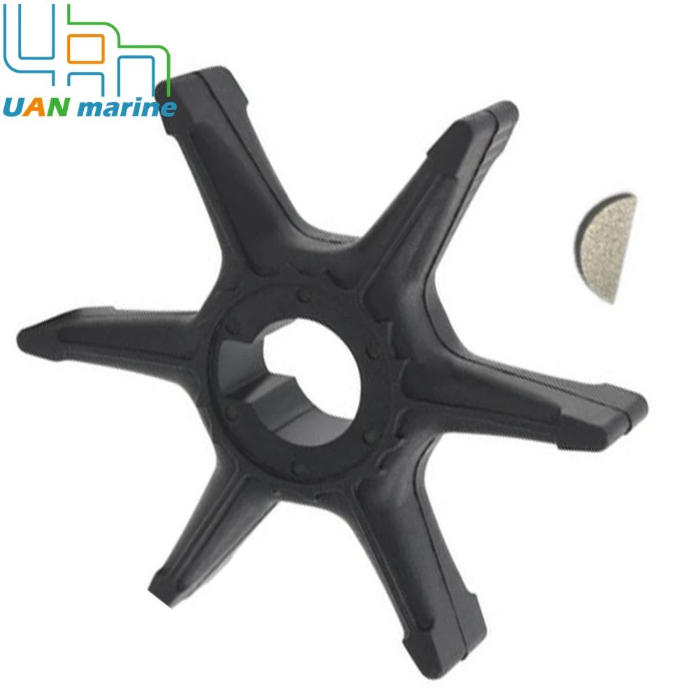 6G0-44352 Water Pump Impeller W/Key for Yamaha Outboard 2 stroke  20 25HP Boat Motor Parts 6G0-44352-00-00 6G0-44352-02