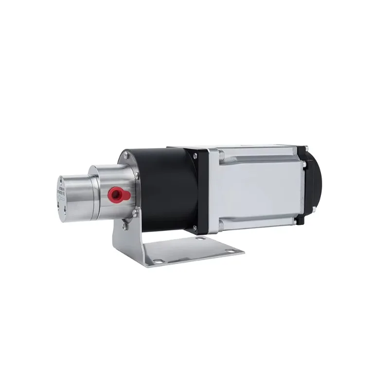 High Precision Stainless Steel Electric Micro Magnetic Drive Transmission Gear Oil Pump With 200w Servo Motor For Liquid Filling