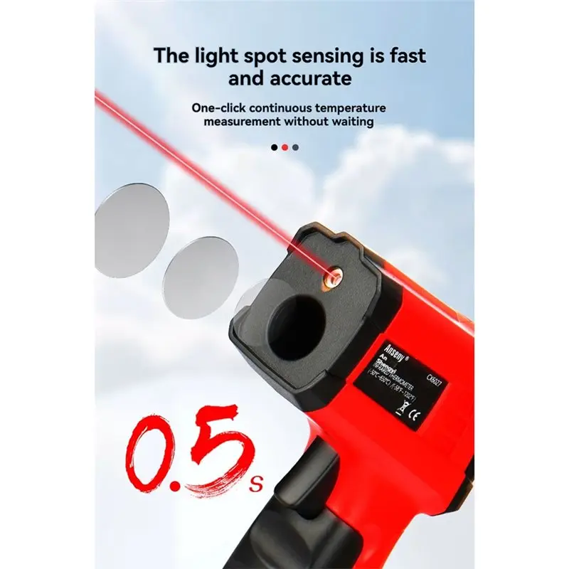 A05G-For Industrial For Baking Infrared Thermometer Non-Contact Digital IR Oil Temperature Measurement For BBQ Meat Cooking