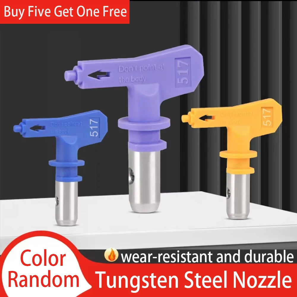 

Buy Five Get One Free Airless Paint Nozzles For Airless Spray Gun And Paint Sprayer Machine Parts Color Random