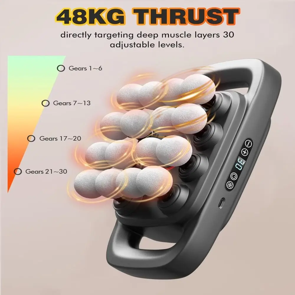 

High-Frequency Vibration 16-Head Massager Fast Recovery Multifunctional Usage Waist Massager Durable Ultra-Quiet Operation