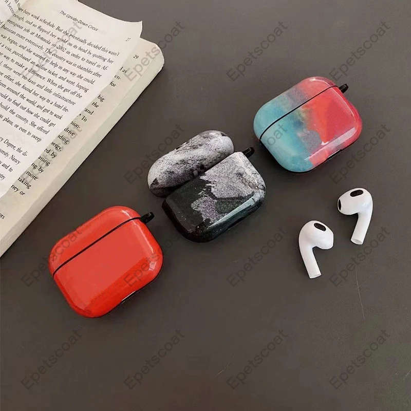 Colorful smooth IMD material wireless earphone case protective cover suitable for Airpods Pro 1 2 3 wholesale 005