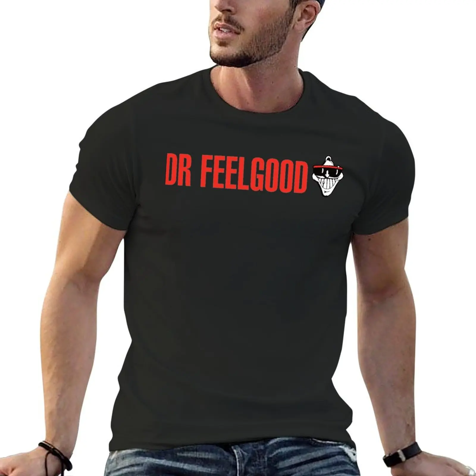 

Dr. Feelgood T-Shirt sublime anime tshirt vintage anime shirt Short sleeve tee black t shirts for men