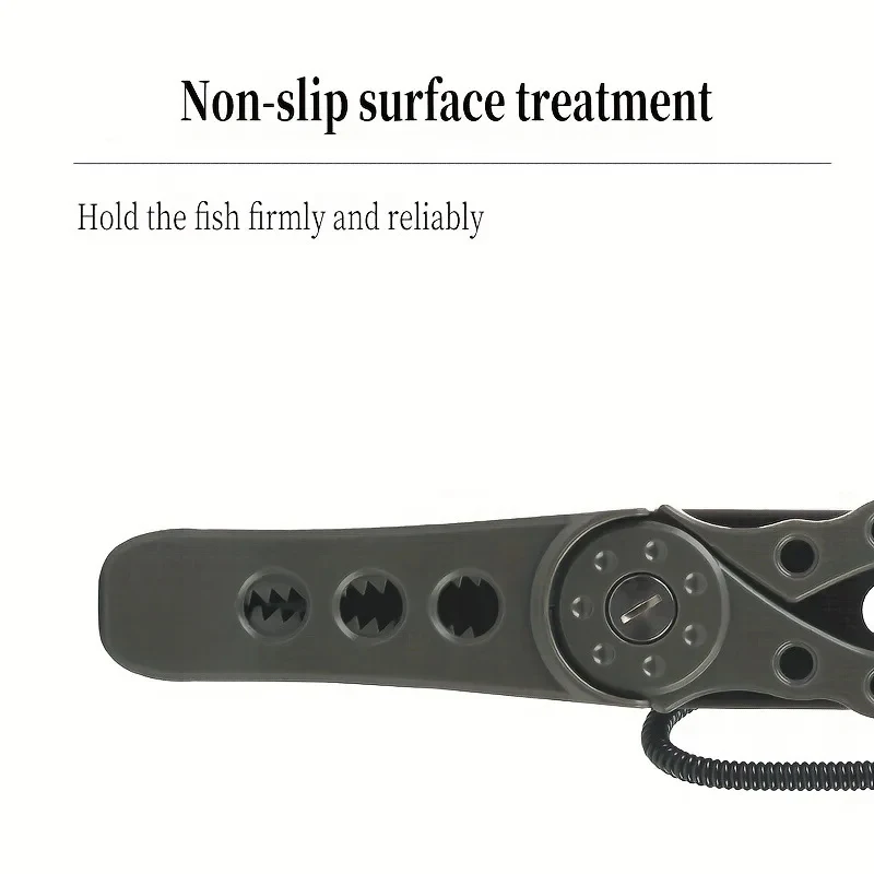 Plastic Fishing Pliers with Catfish Gripper, Non-Slip Grip Hook Remover Tool with Attached Lanyard image 2