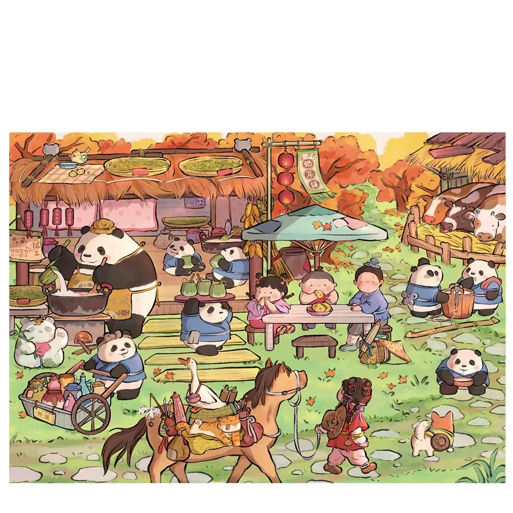 Amante delle carte 4 pezzi [Serie estiva] Adesivi per scene in miniatura 3 adesivi puzzle carini per cartoni animati di decompressione fai da te Kit materiale PET