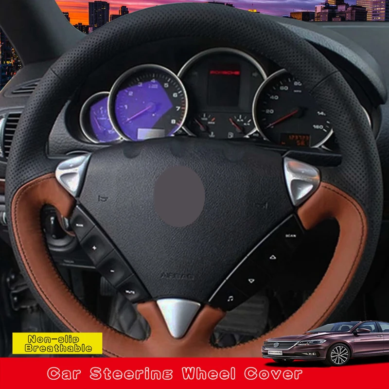 Tùy Chỉnh DIY Sạc Xe Hơi Phụ Kiện Bọc Vô Lăng Cho Xe Porsche Cayenne 2006 2007 2008 2009 Nội Thất Ô Tô