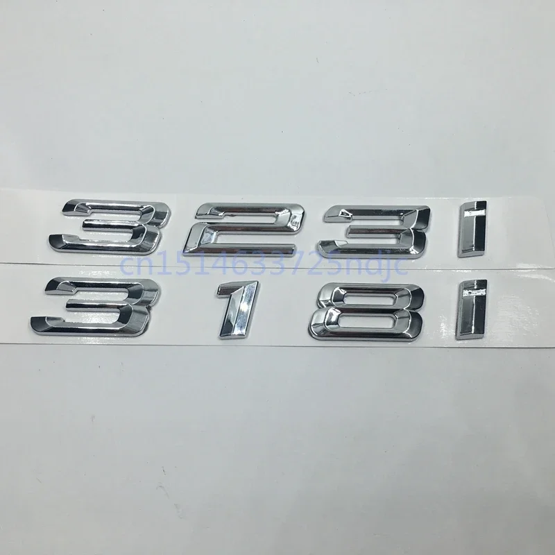 Car Trunk Rear Emblem Logo Stickers Badge Chrome Letters 318i 323i 320i 325i 328i 316i 330i for 3-Series E30 E36 E46 E90 F30