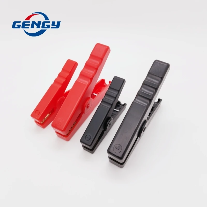 2pcs 100A 300A Red Black 95mm 125mm Car Alligator Clips Battery Clamps Test Lead Clip Pure Copper Connector Power Crocodile Clip