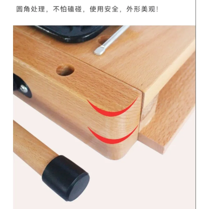 Small Solid Beech Wood Workbench Desktop Woodworking Operation Table Household Multifunctional Craft Work Bench