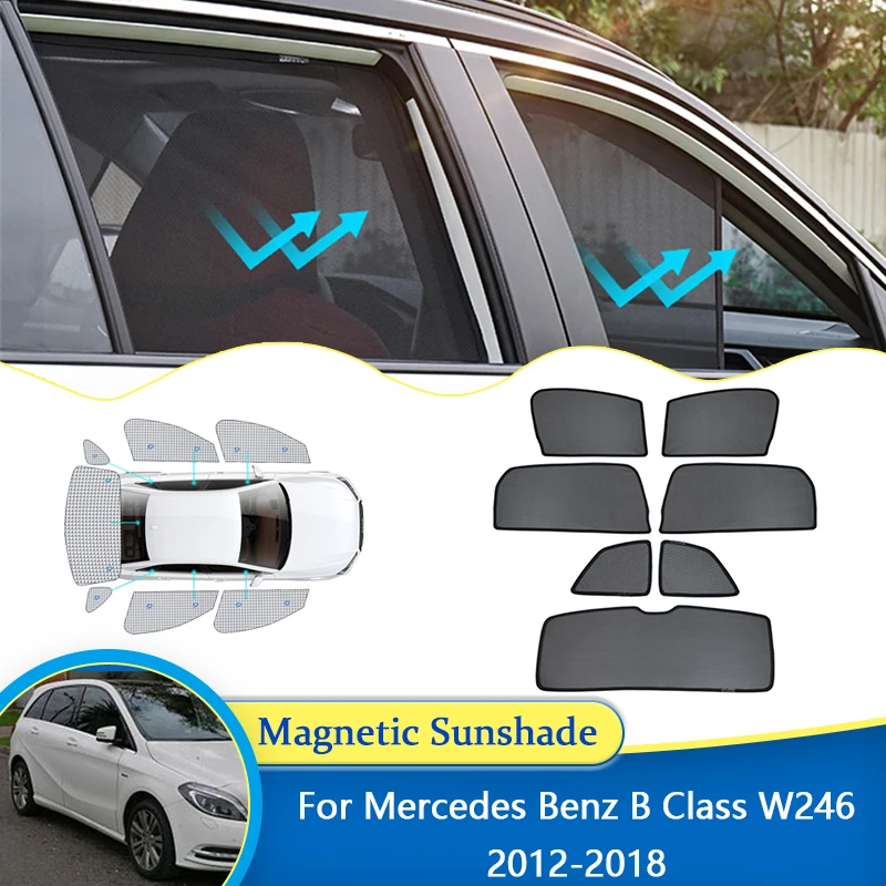 

For Mercedes Benz B Class W246 2012 2013 2014 2015 2016 2017 2018 UV Protection Shield Window Sunshade Side Visor Windshield Car