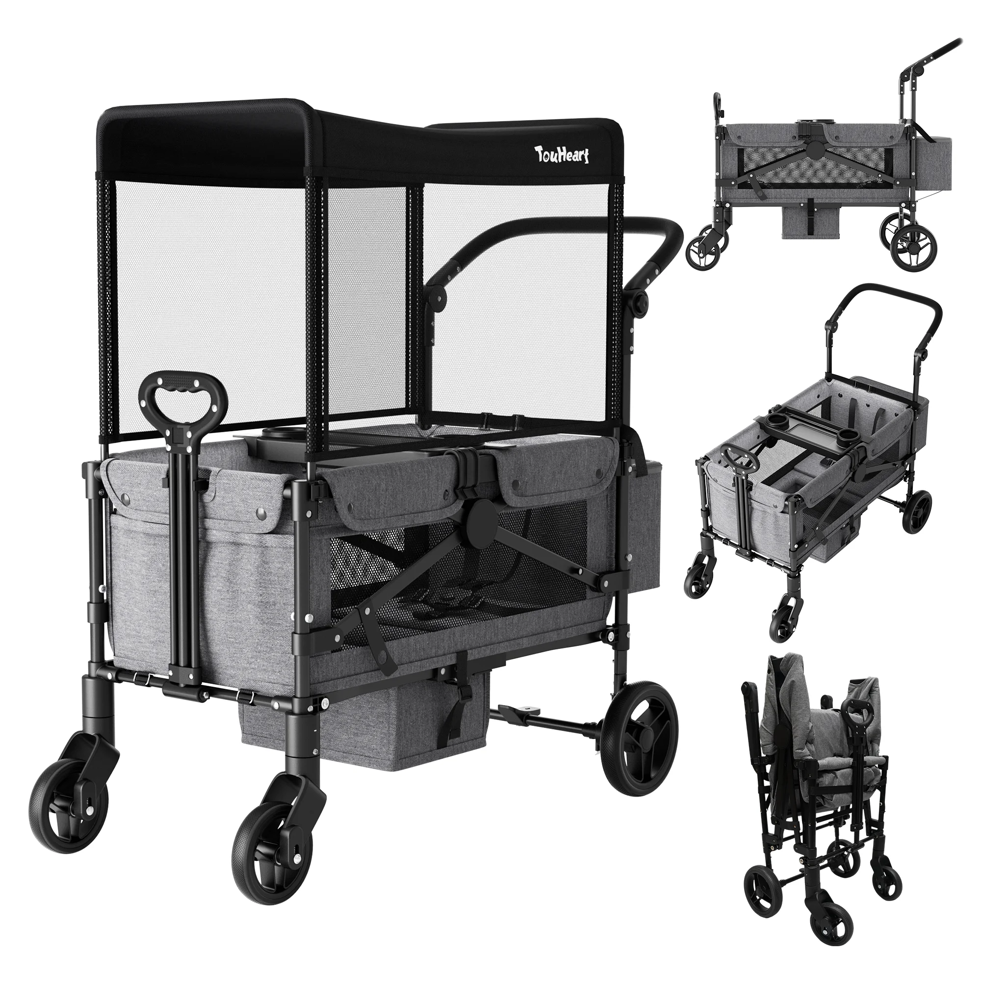 Carrito de paseo TouHeart de 2 - Baby Nursery Cart reseña y precio