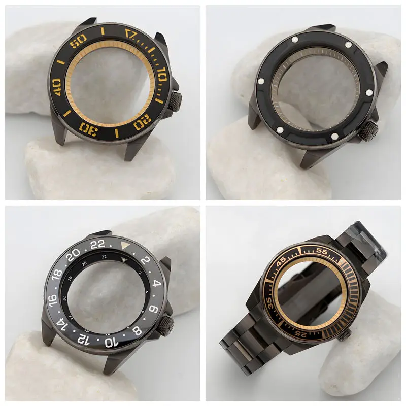 

King SamuraiGun Grey Colour Watch Case Fits NH34 NH35 NH36 Japan Automatic 200M Waterproof King Samurai Series SRPE33K1