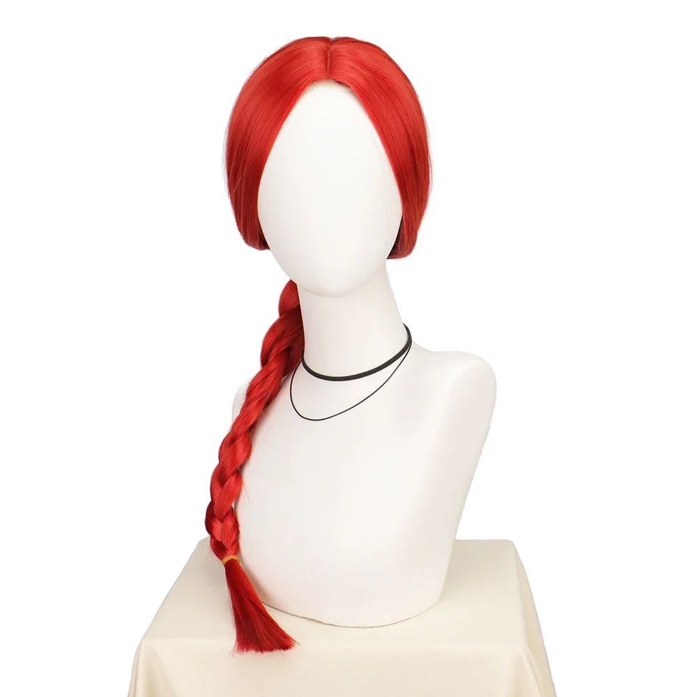 Toy Story 2 Jessie Cosplay-Perücken, geflochtene Perücke, langes Kunsthaar, hitzebeständige Faserperücken, geflochtene Perücke