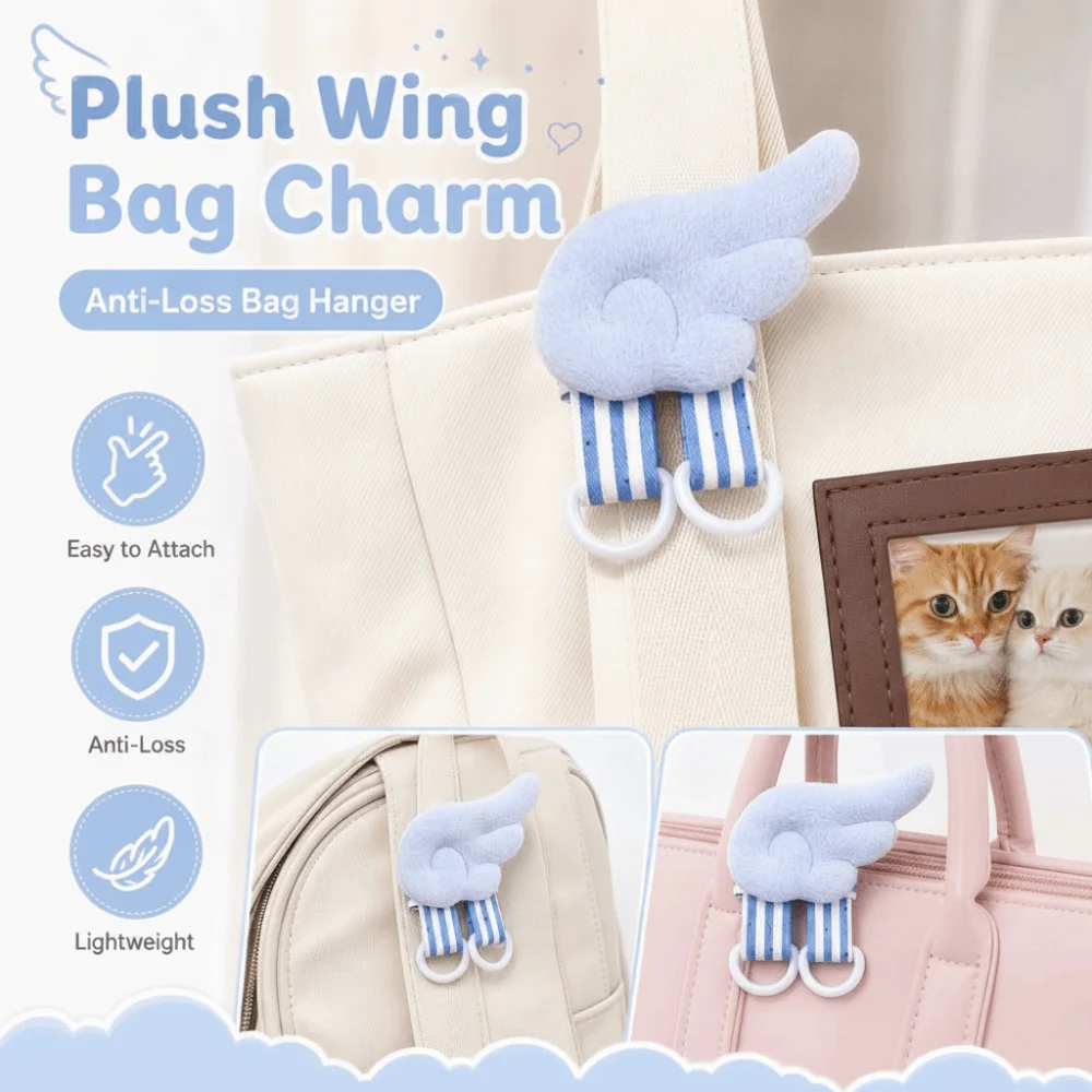 High Quality Display Buckle Bag Hanging Buckle Handmade Wing Pattern Cartoon Keychain Cute Cartoon DIY Keychain