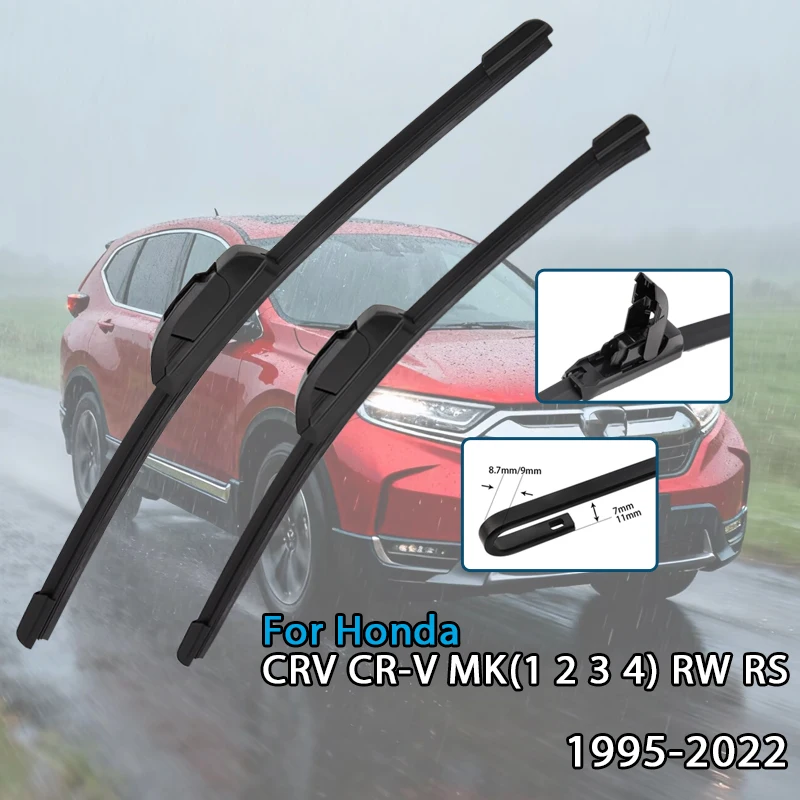 Car Wiper Blade For Honda CR-V MK(1 2 3 4)  R(W S) Windshield Rubber Refill Front Window Wiper Auto Accessorie
