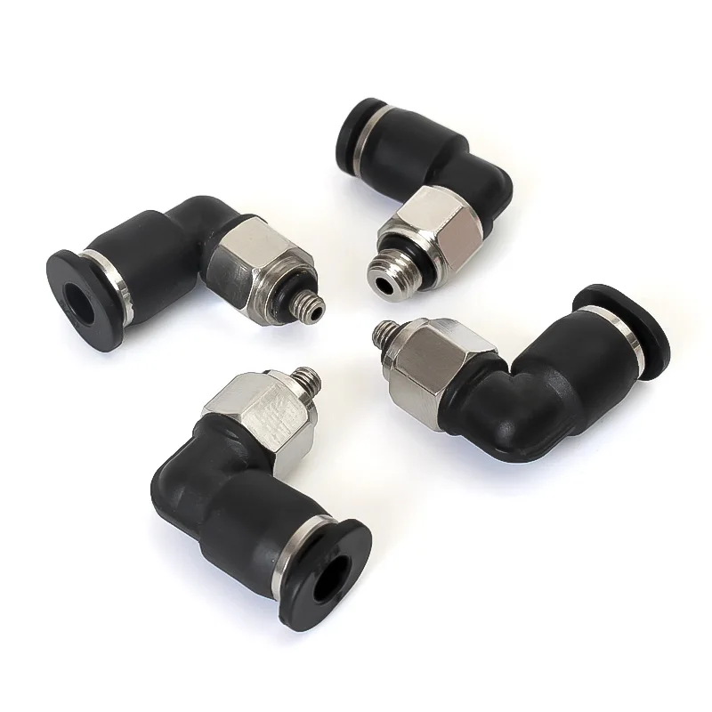 1Pcs PL Mini 3mm 4mm 5mm 6mm Fast Connection Pneumatic Fitting M3 M5 M6 Air Speed Regulating Valve Throttle Valve