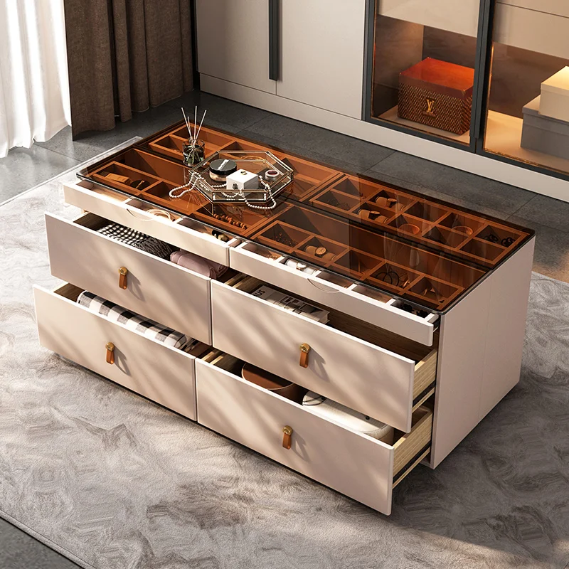 

Double-sided chest of drawers type clothes storage cabinet, household cloakroom, accessories, island cabinet, wardrobe, bedroom