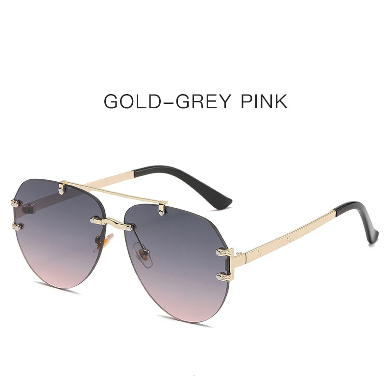 Suglau hochwertige Luxusmarke Damen ovale Sonnenbrille klassische Metall Anti-UV-Fahr sonnenbrille Mode Herren Casual Shades – Detail 8