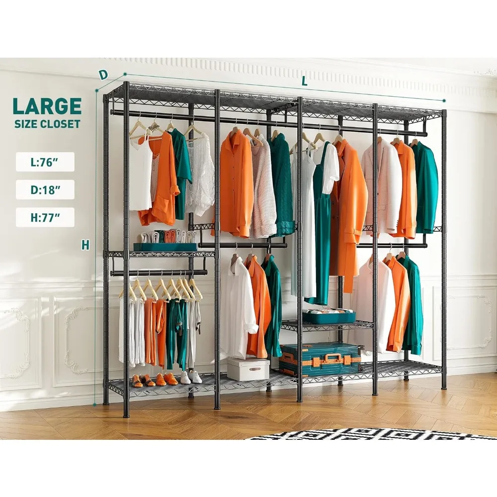 Raybee Heavy Duty Clothes Rack, Roupas Racks para pendurar roupas, Metal Garment Rack, 1150lbs
