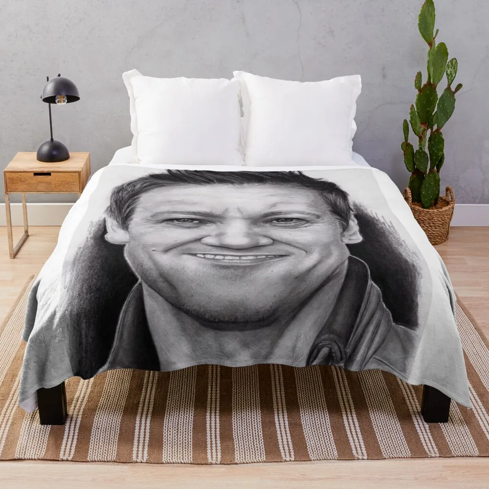 

Jeremy Renner Throw Blanket Decorative Beds Thermals For Travel Luxury Thicken Blankets