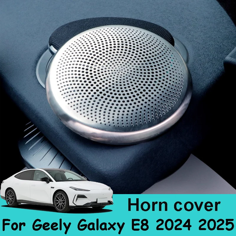 

For Geely Galaxy E8 2024 2025 Car Instrument Panel Left Right Horn Covers Interior Stainless Steel Decoration Accessories