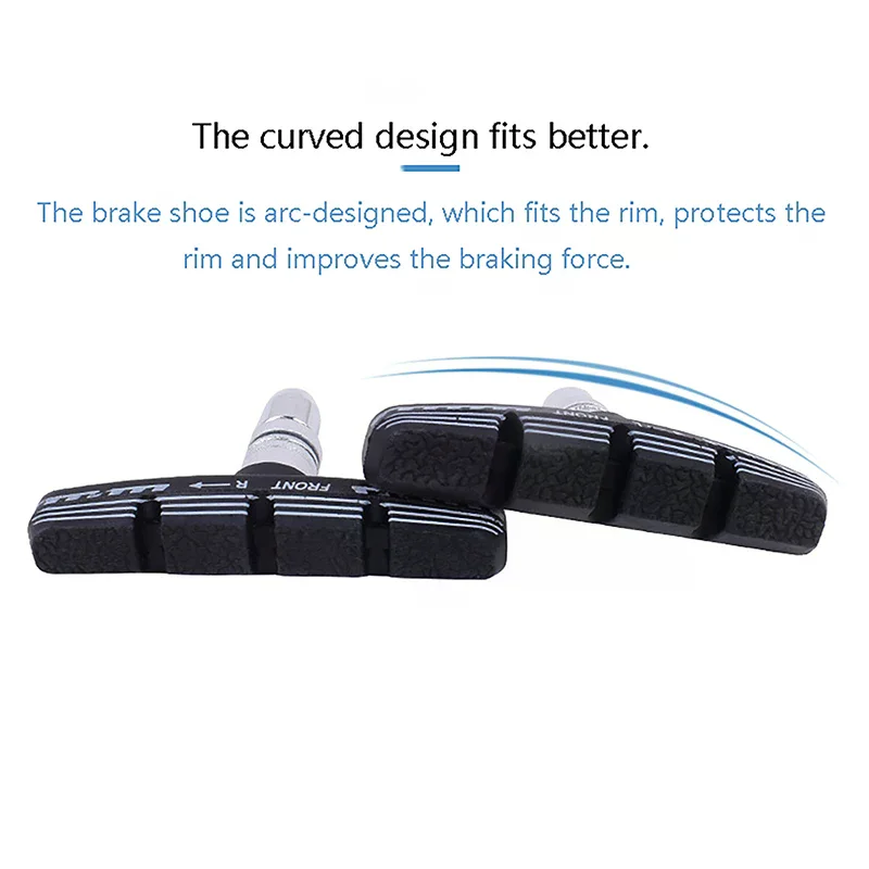 Replaceable Aluminum Alloy V Brake Pads Drawer Structure Mountain Bicycle Brake Shoes For Linear Pull Brakes Low Noise